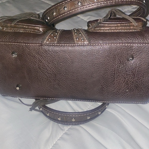 Montana West Brown Studded Shoulder Bag - Picture 10 of 11
